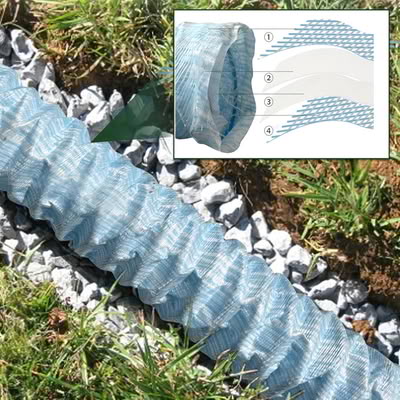 Flexible permeable hose are used for garden irrigation	